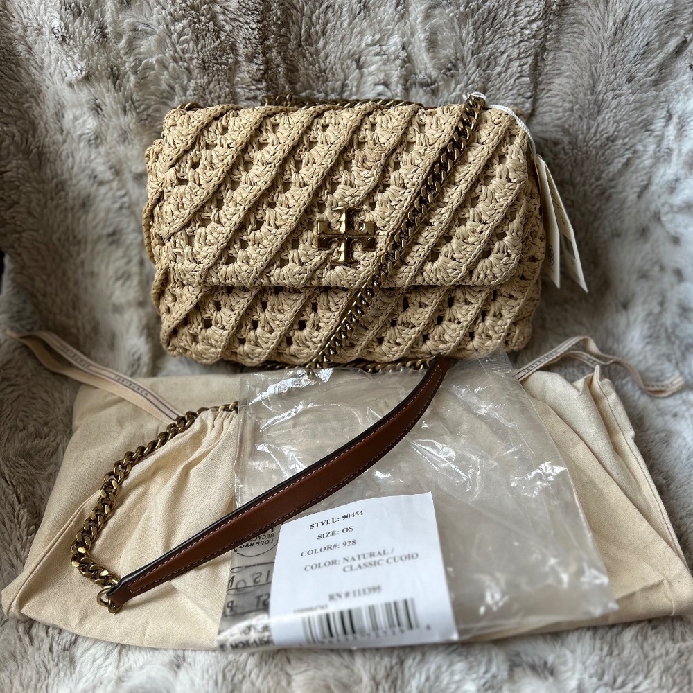 TORY BIRCH KIRA CROCHET SMALL CONVERTIBLE SHOULDER BAG